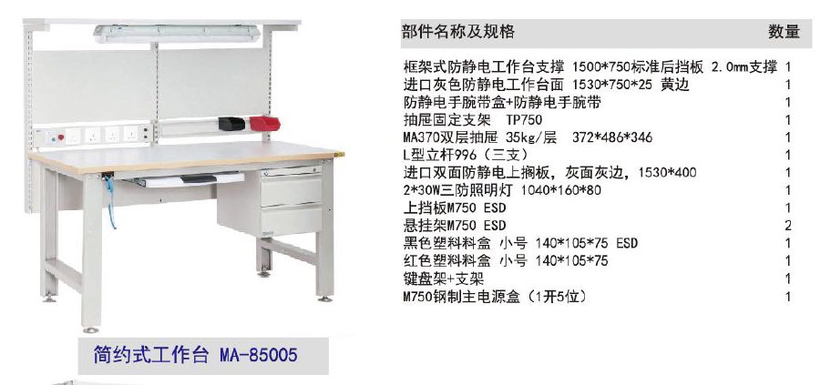 簡(jiǎn)約式工作臺(tái)(承重型)